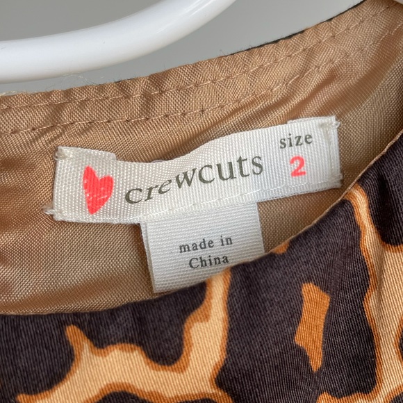 Crewcuts Cheetah Print Girls Blouse Size 2 - Picture 3 of 3